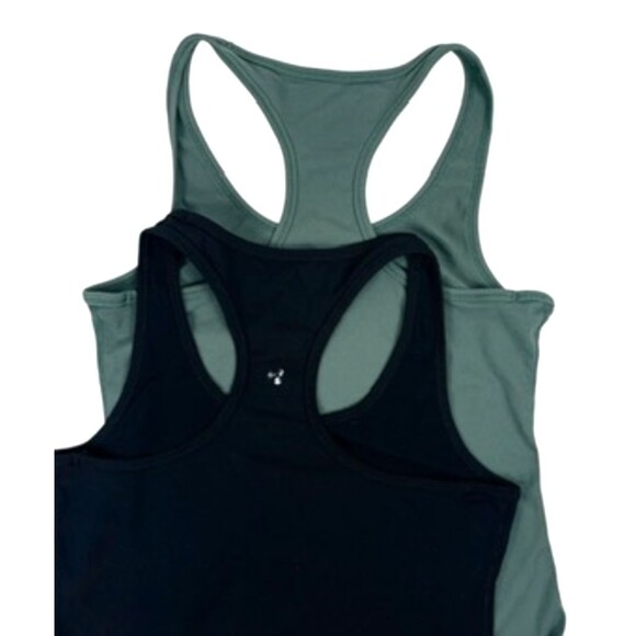 90 Degree By Reflex Powerflex Racerback Athletic Tank Green Black 2 Tops S - Picture 2 of 11